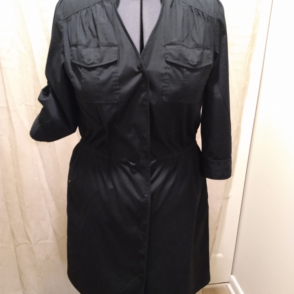 Ann Taylor Loft Snap Up Shirt Dress - Picture 2 of 8